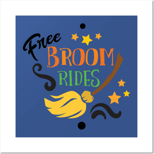 Halloween Free broom rides Wall Art by holidaystore